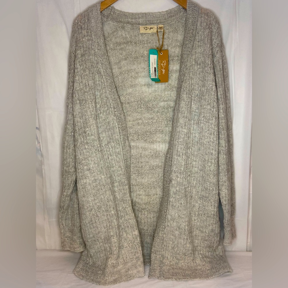 RD Style Fynn Marled Airy Rib Cardigan